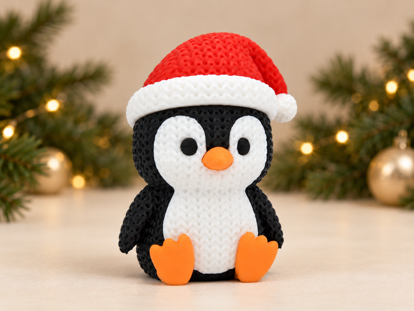 Pingüino crochet navideño - imagen 1