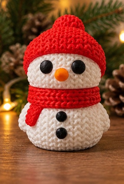 Muñeco de nieve crochet - imagen 1