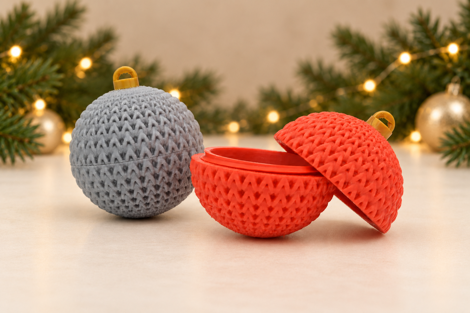 Bola contenedor navideña crochet - imagen 1